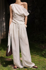 Load image into Gallery viewer, Multi-way Top // Trousers Set in White
