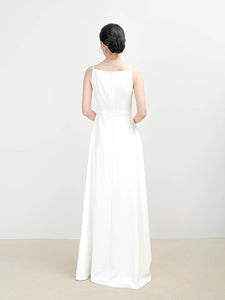 Cami A-Line Pocket Gown in White