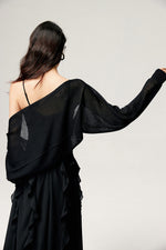 Load image into Gallery viewer, Cropped Knit Bolero in Black
