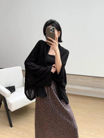 Load image into Gallery viewer, Oversized Drape Sheer Cardigan [2 Colours]
