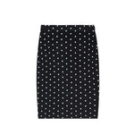 Load image into Gallery viewer, Polka Bodycon Knit Skirt in Black
