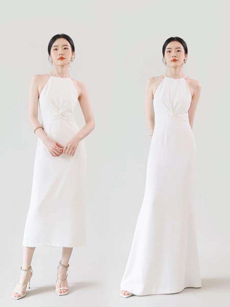 Cami Twist Detail Maxi Dress in White