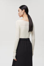 Load image into Gallery viewer, Wool Blend Duo Tone Knitted Top [2 Colours]
