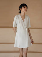 Load image into Gallery viewer, Wrap Skort Jumpsuit in White

