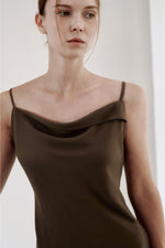 Load image into Gallery viewer, Korean Luiu Slip Cami Dress in Brown
