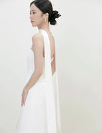 Load image into Gallery viewer, Multi-Way Bustier Gown + Drape Sash in White
