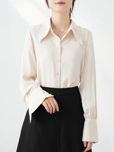 Classic Satin Long Sleeve Shirt [5 Colours]