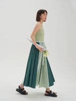 Load image into Gallery viewer, Multi Panel Flare Maxi Skirt in Green
