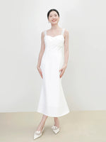 Load image into Gallery viewer, Weave Mermaid Dress in White
