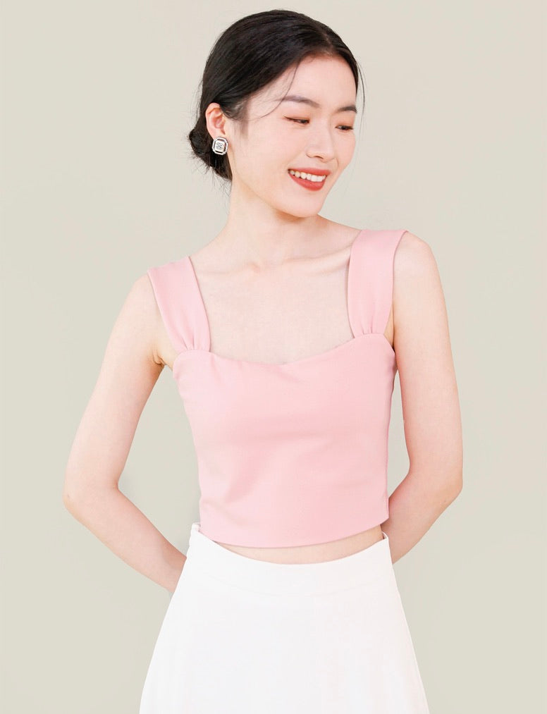 Cropped Stretch Strap Top [4 Colours]
