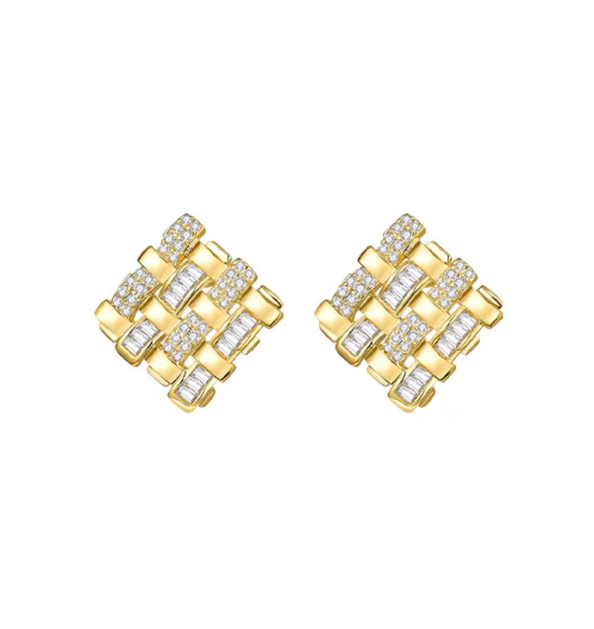 Diamante Weave Earrings