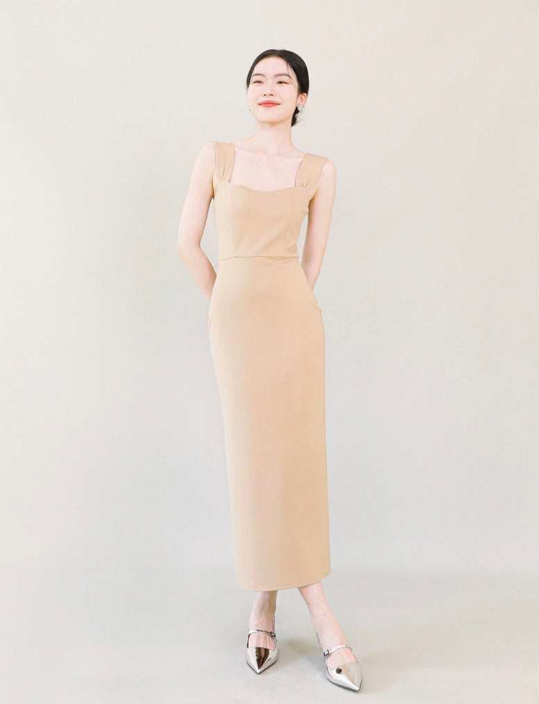 Stretch Sleeveless Shift Dress [4 Colours]