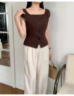 Load image into Gallery viewer, Korean Silon Linen Blend Vest Top [2 Colours]
