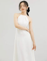 Load image into Gallery viewer, Beaded Cami Maxi Dress in White

