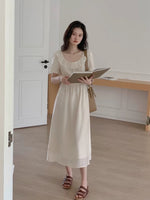 Load image into Gallery viewer, Tencel Short Sleeve Dress in Cream
