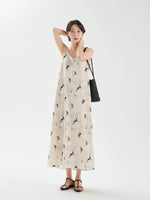 Load image into Gallery viewer, Printed Cami Slip Dress in Cream
