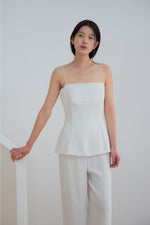 Load image into Gallery viewer, Korean Tailored Peplum Camisole Top [2 Colours]
