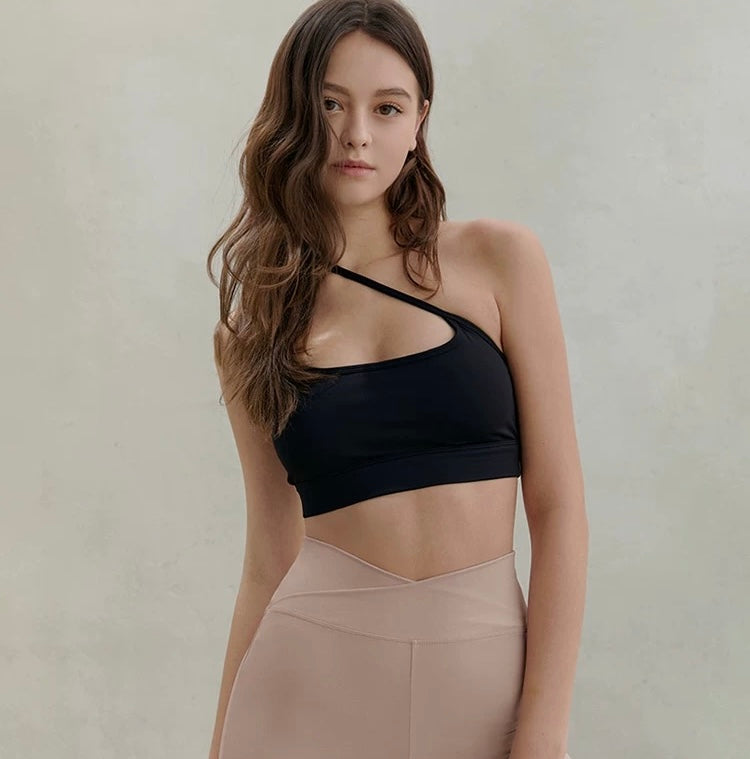 Padded Asymmetric Line Bra Top [3 Colours]