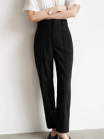 Load image into Gallery viewer, Tapered Line Trousers in Black
