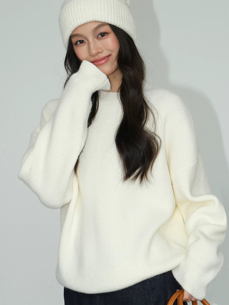 Oversized Sweater + Beanie Set [3 Colours]