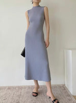 Load image into Gallery viewer, Sleeveless Ribbed Midi Dress [2 Colours]
