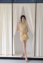 Load image into Gallery viewer, Tweed Cheongsam Top // Skirt [2 Colours]
