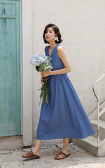 Load image into Gallery viewer, Sleeveless Maxi Dress in Blue
