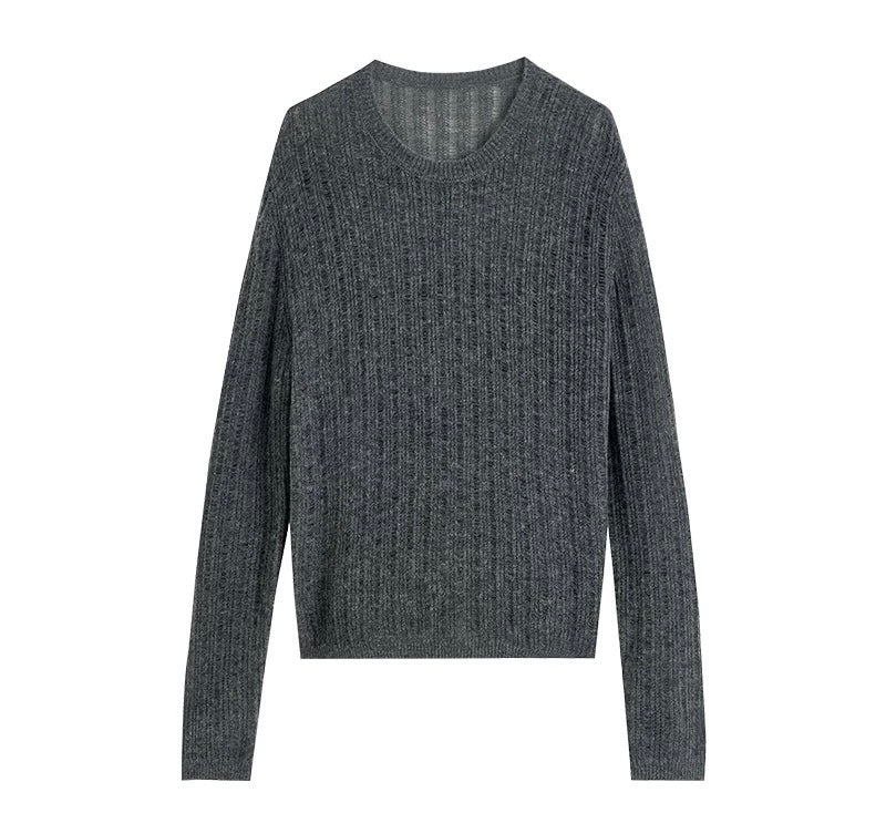 Tencel Wool Blend Fine Knit Sweater [2 Colours]