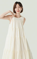 Load image into Gallery viewer, Tiered Tank Tent Dress in Cream
