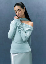 Load image into Gallery viewer, Toga Drape Top// Satin Maxi Skirt [2 Colours]
