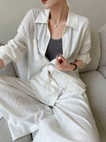 Load image into Gallery viewer, Cotton Linen Shirt + Pants Set in White
