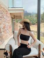 Load image into Gallery viewer, Extra Stretch Padded Lace Back Tube Top [2 Colours]
