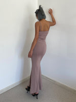 Load image into Gallery viewer, Shirring Cami Maxi Dress in Dusty Pink
