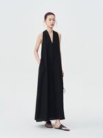 Load image into Gallery viewer, Linen Pocket Twist Back Maxi Dress [2 Colours]
