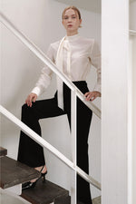 Load image into Gallery viewer, Korean Bilte Tailored Stretch Trousers [2 Colours]
