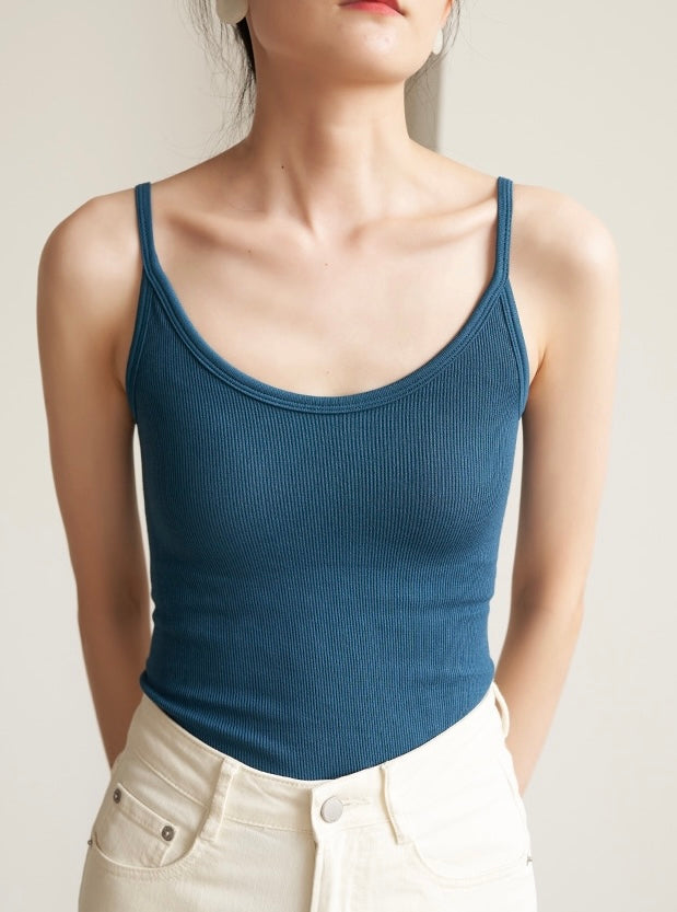 Classic Round Neck Stretch Camisole [3 Colours]