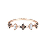 Load image into Gallery viewer, Set of 4 Rose Gold Diamante Rings
