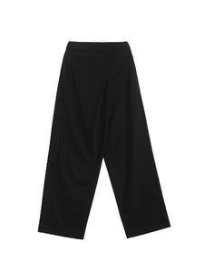 2-Way Adjustable Hem Trousers in Black