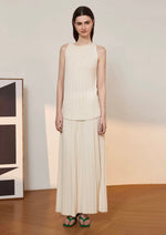 Load image into Gallery viewer, Pleated Knit Top + Maxi Skirt Set
