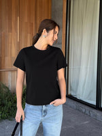 Load image into Gallery viewer, Classic Round Neck Tee in Black

