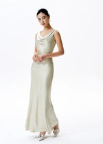 Load image into Gallery viewer, Drape Mermaid Gown in Sage
