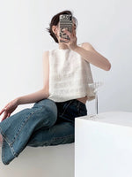 Load image into Gallery viewer, Sequin Sleeveless Top in White
