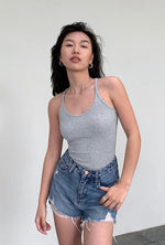 Load image into Gallery viewer, Classic Racer Stretch Tank in Grey
