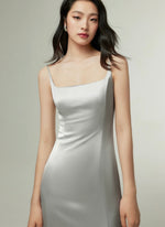 Load image into Gallery viewer, Cami Square Neck Maxi Dress in Silver
