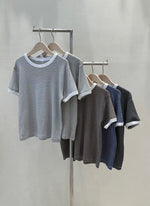 Load image into Gallery viewer, Korean Stripped Cuff Tee [5 Colours]
