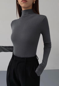 Duo Tone Turtleneck Top [2 Colours]