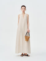 Load image into Gallery viewer, Linen Pocket Twist Back Maxi Dress [2 Colours]
