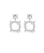 Load image into Gallery viewer, Diamante Square Drop Earrings
