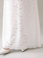 Load image into Gallery viewer, Floral Lace Bustier Maxi Dress in White
