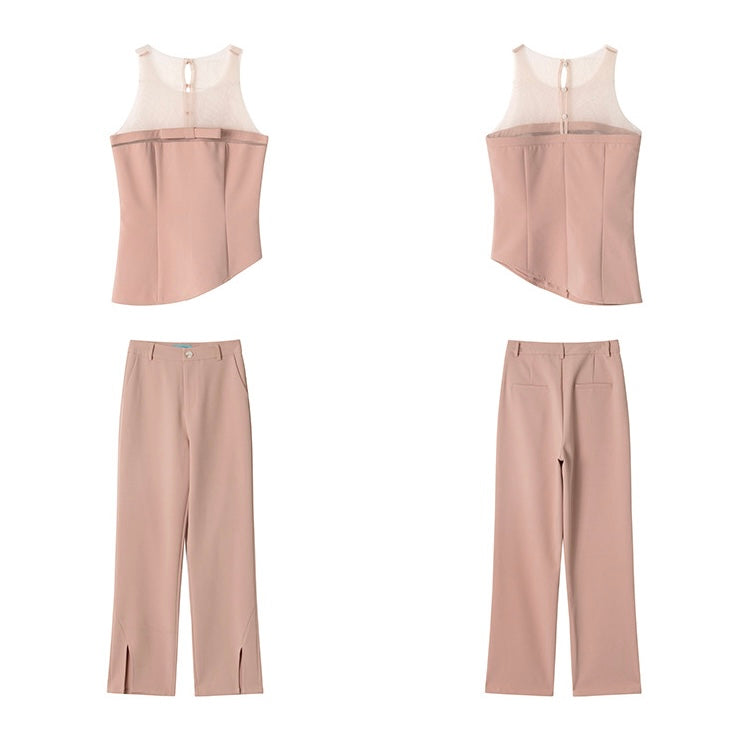 Bustier Cut Top // Split Hem Trousers [2 Colours]